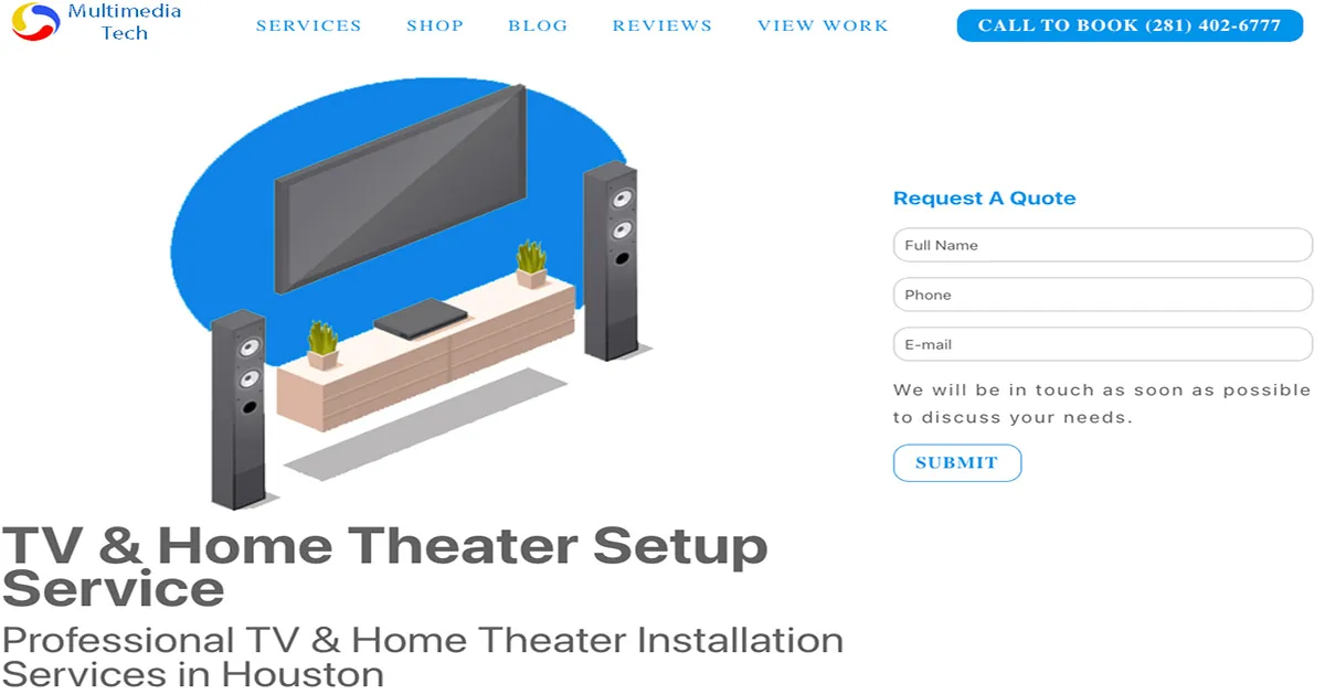 TV and home theater installation in a Houston home